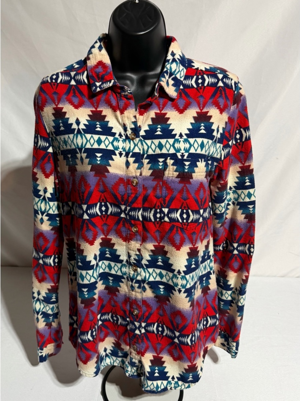 BDG Urban Outfitters Southwestern Aztec Print Fleece Shacket - Size Medium